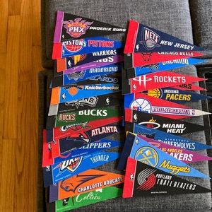 Mini basketball felt flags